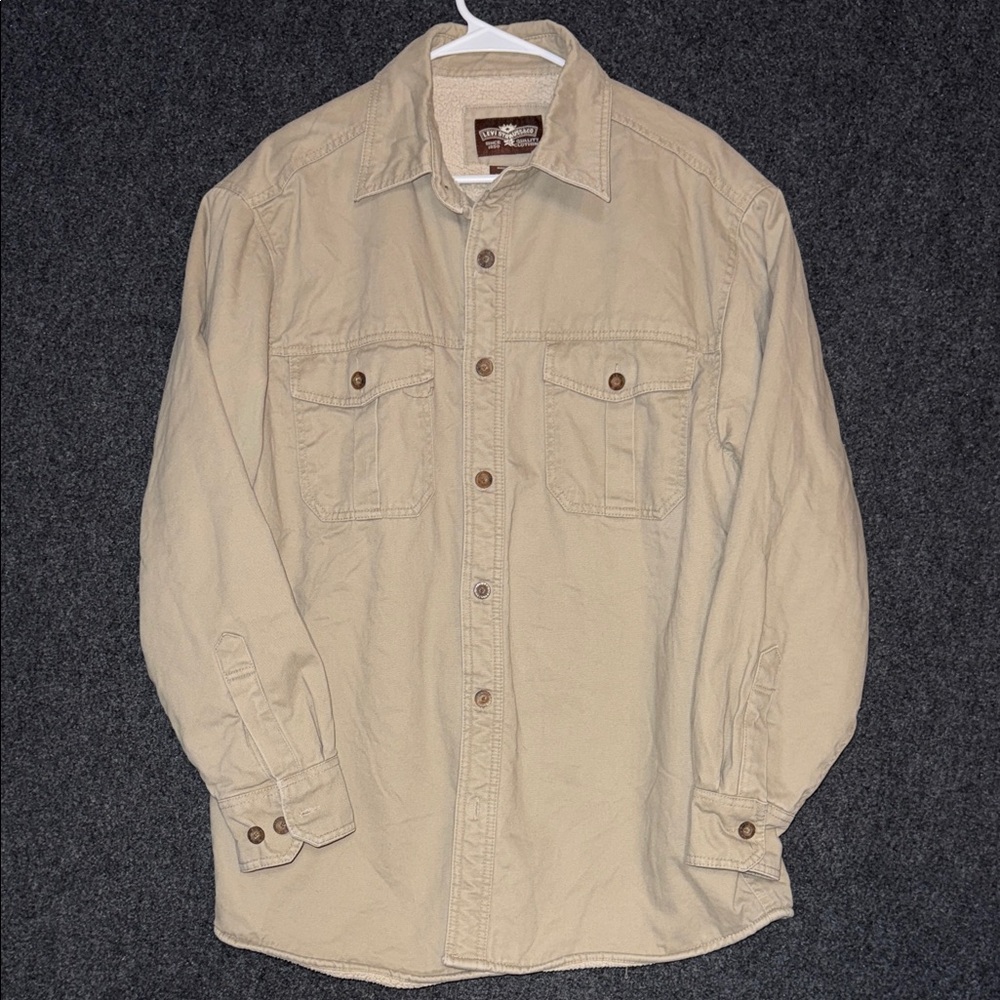 Levi's Barn/Trucker Beige Sherpa-Lined Jacket Medium